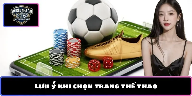 Lưu ý khi chọn trang thể thao