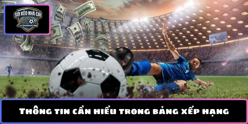 Thông tin cần hiểu trong bảng xếp hạng bóng đá